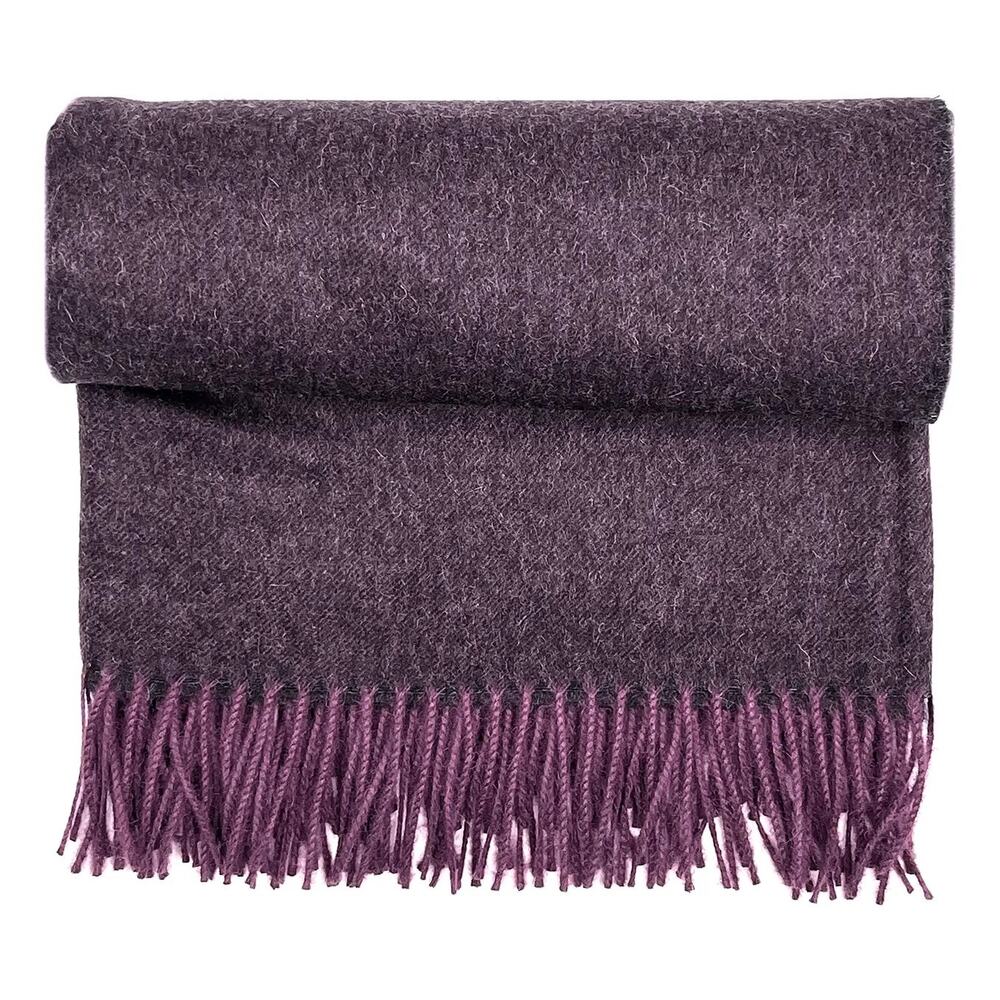 NWT Shupaca Baby Alpaca Classic Scarf Elderberry Plum 11x75 Soft Warm Winter